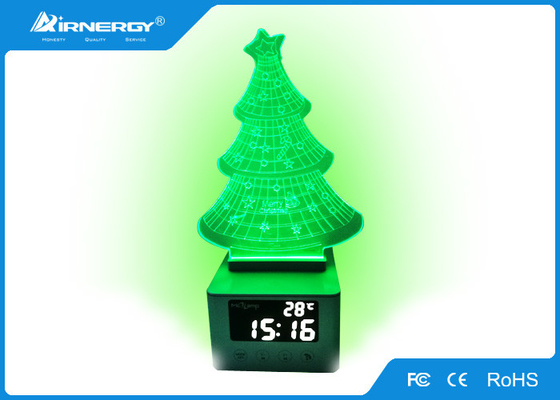Orador de Bluetooth do presente do despertador com luz do diodo emissor de luz de 7 cores, teste padrão personalizado