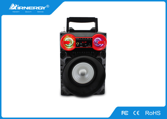Rádio portátil exterior do orador do diodo emissor de luz da dança quadrada com o rádio AUXILIAR de USB FM